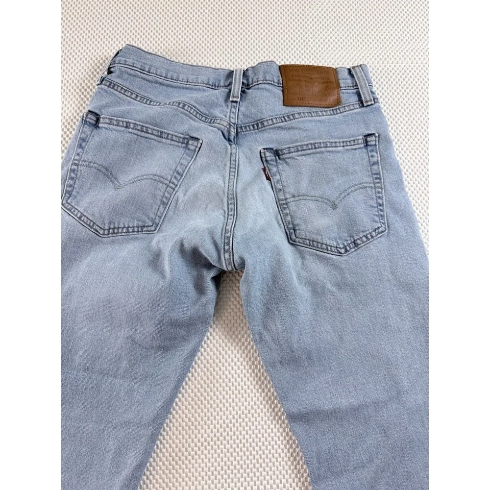 Levi's 511 Big E Slim Fit Jeans Men's 30x32 Light Wash Stretch Denim
